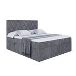 Boxspringbett LEPARO Steingrau - Breite: 180 cm - H3