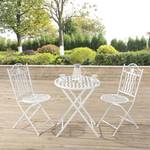 Set de Bistrot Biella pour Jardin Métal Blanc