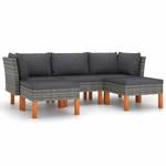 Garten-Sofa-Set (5-teilig) 3009634-7 Grau