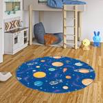Kinder Spiel Teppich Weltall Blau