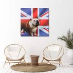 Wandbild Bulldogge Hund Englisch Flagge