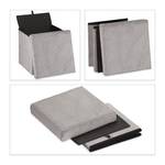 Cube rangement pliable velours Gris