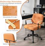 Ergonomischer Schreibtischstuhl Orange - Holzwerkstoff - Metall - Kunstleder - 60 x 92 x 59 cm