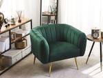 Fauteuil LACONIA Vert foncé - Doré - Vert