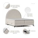 Boxspringbett Circle Beige - Breite: 120 cm