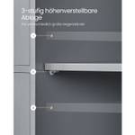 Badezimmerschrank Vientiane Grau - Holzwerkstoff - 55 x 82 x 30 cm