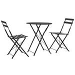 Bistro-Set (3-teilig) 296532 Schwarz