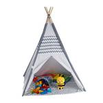 Tente tipi pour enfants Marron - Gris - Bois manufacturé - Textile - 120 x 150 x 120 cm
