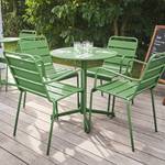 Gartentisch-Set und 4 Sessel Palavas Dunkelgrün