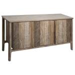 3-türiges Sideboard BANILA Beige - Metall - 45 x 80 x 160 cm