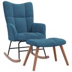 chaise à bascule avec tabouret 3011660-2 Bleu