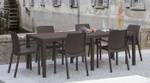 Table d'extérieur Roma Marron Marron - Matière plastique - 90 x 72 x 150 cm
