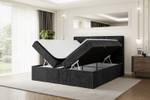 Boxspringbett OHIO Schwarz - Breite: 180 cm - H3