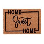 Kokos Fußmatte Home Sweet Home Schwarz - Braun - Naturfaser - Kunststoff - 60 x 2 x 40 cm