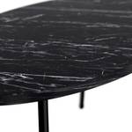 Table basse Skærbæk ovale 43 x 90 x 50cm Imitation marbre noir
