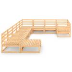 Garten-Lounge-Set (10-teilig) 3009726-1 Braun - Massivholz - Holzart/Dekor - 70 x 30 x 70 cm