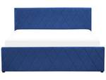 Lit double ROCHEFORT Bleu - Bleu marine - Largeur : 170 cm