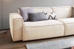 Sofa SAMU Einzelsofa Stoff KAWOLA Sofa SAMU 3-Sitzer Stoff creme - Cremeweiß - Breite: 256 cm