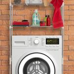 Étagère pour machine à laver en métal Argenté - Blanc - Métal - Matière plastique - 100 x 179 x 50 cm