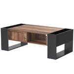 Table basse Astraios Ⅲ Noir - Marron - Bois manufacturé - Métal - 60 x 40 x 106 cm