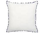 Coussin décoratif DANDELION Bleu - Blanc - Textile - 45 x 10 x 45 cm