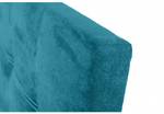 TÊTE DE LIT TISSU IRIS TURQUOISE 115 Turquoise - Profondeur : 115 cm