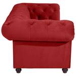 Orleans Sofa 2,5-Sitzer Rot - Textil - Holz teilmassiv - 216 x 77 x 100 cm