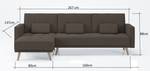 Canapé-lit chaise-longue Verona Marron Marron - Textile - 137 x 88 x 267 cm