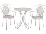 Bistro Set CILENTO 3-tlg Grau - Metall - 71 x 94 x 71 cm