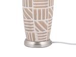 Tischlampen TRAISEN Beige - Silber - Weiß - Keramik - 28 x 48 x 28 cm