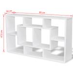 Étagère murale 292035 Blanc - Bois manufacturé - Matière plastique - 85 x 48 x 16 cm