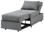 Fauteuil convertible LESNA Gris - Textile - 68 x 86 x 120 cm