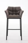 Tabouret de bar Damaso Gris - Noir