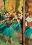 Puzzle Tänzer Pink und Grün 1890 Papier - 23 x 4 x 33 cm