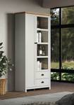 Vitrine Landside Gris - En partie en bois massif - 97 x 201 x 41 cm