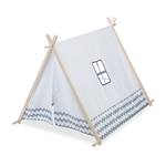 Tente tipi pour enfants Marron - Gris - Blanc - Bois manufacturé - Textile - 92 x 92 x 120 cm