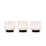 Set de 3 lampes Dentelles 9cm Noir