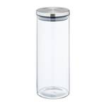 Vorratsgläser 4er Set je 1,3 Liter Silber - Glas - Metall - Kunststoff - 10 x 22 x 10 cm