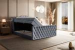 Boxspringbett VILA-Z KING Hellgrau - Breite: 200 cm