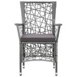 Ess-Set (9-teilig) 3001564-1 Grau - Kunststoff - Polyrattan - 90 x 75 x 190 cm