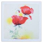 Leinwandbild Mohnblumen Pflanze Rot 30 x 30 cm