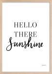 Poster hello there sunshine 40 x 60 cm - Bois massif