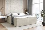 Boxspringbett mit Topper MARCE-BW Beige - Breite: 180 cm - H4