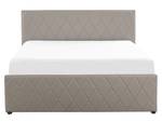 Lit double ROCHEFORT Gris - Taupe - Largeur : 170 cm