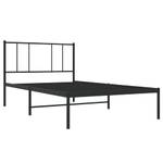 Bettgestell mit Kopfteil X735 Schwarz - Metall - 95 x 90 x 207 cm