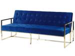 3-Sitzer Sofa MARSTAL Blau - Gold - Marineblau