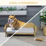 Rattan Hundesofa D04-218YL Metall - 53 x 25 x 84 cm