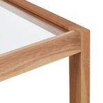 Table d’appoint en verre et en bois Marron - Bois manufacturé - Verre - 40 x 50 x 40 cm