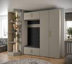 Garderobe Inova 3 Z18 Schwarz - Gold - Grau - Gold