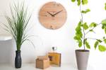 Design Wanduhr Puhr Eiche rund Beige - Holzart/Dekor - Holz teilmassiv - 30 x 30 x 4 cm